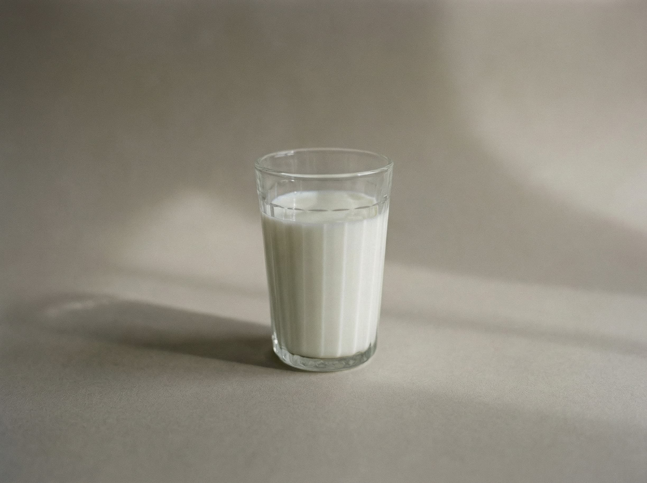 A glass of milk